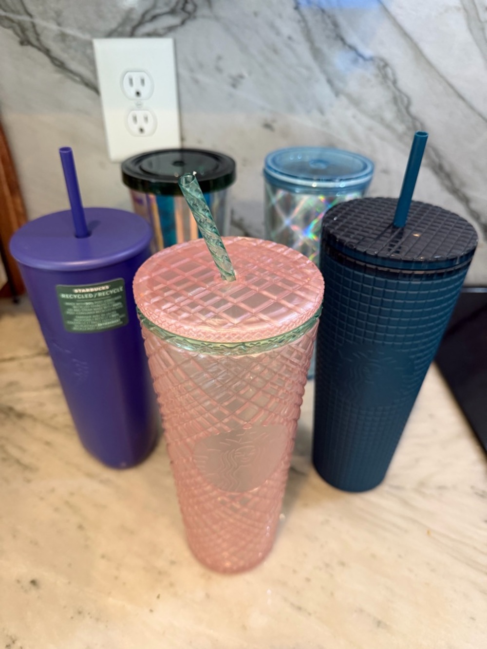 Starbucks Lot of 5 Cups Some New Never Used 24oz. Some Rare And New/used